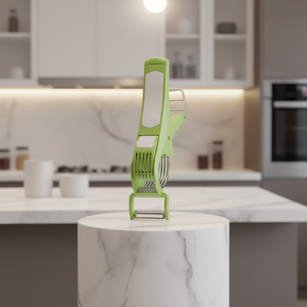 Vegetable Cutter 5 Sharp Blade with Peeler 2 in 1 - Multicolour