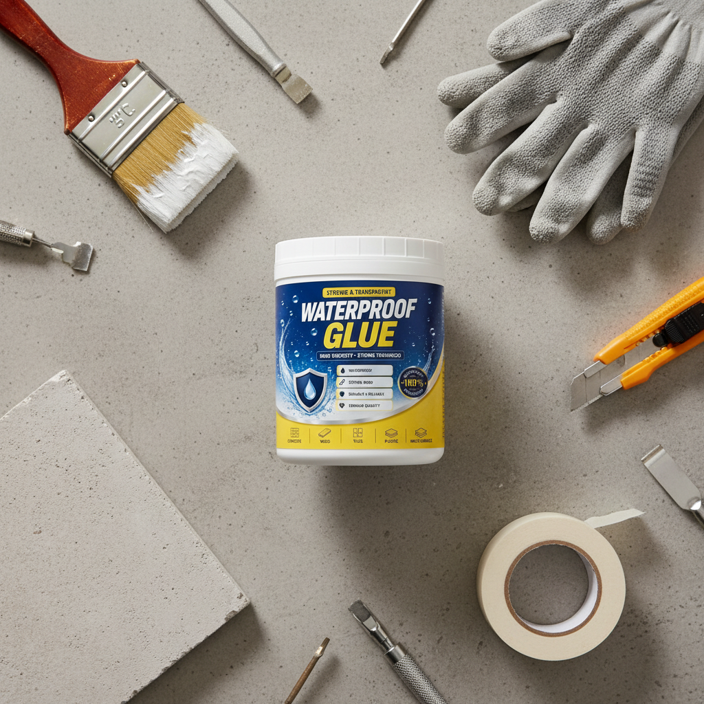 Transparent waterproof glue