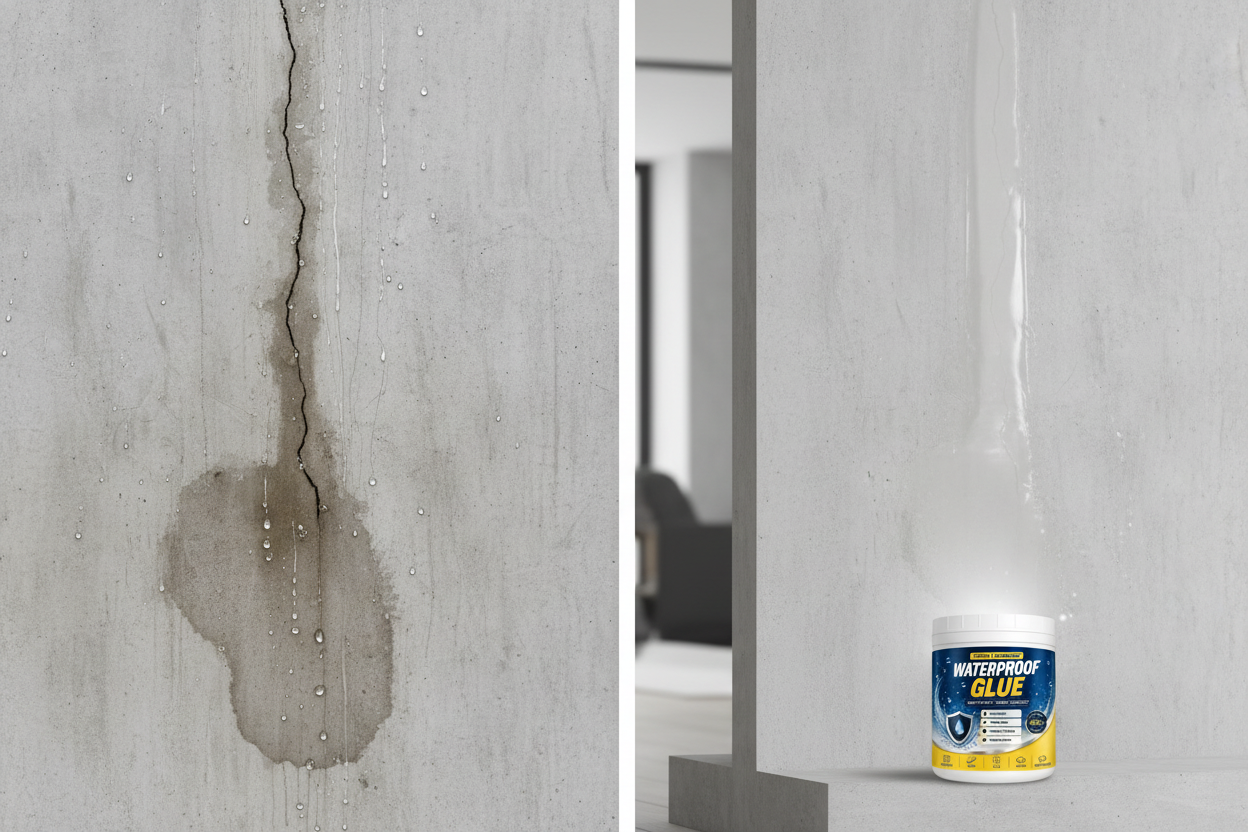 Transparent waterproof glue