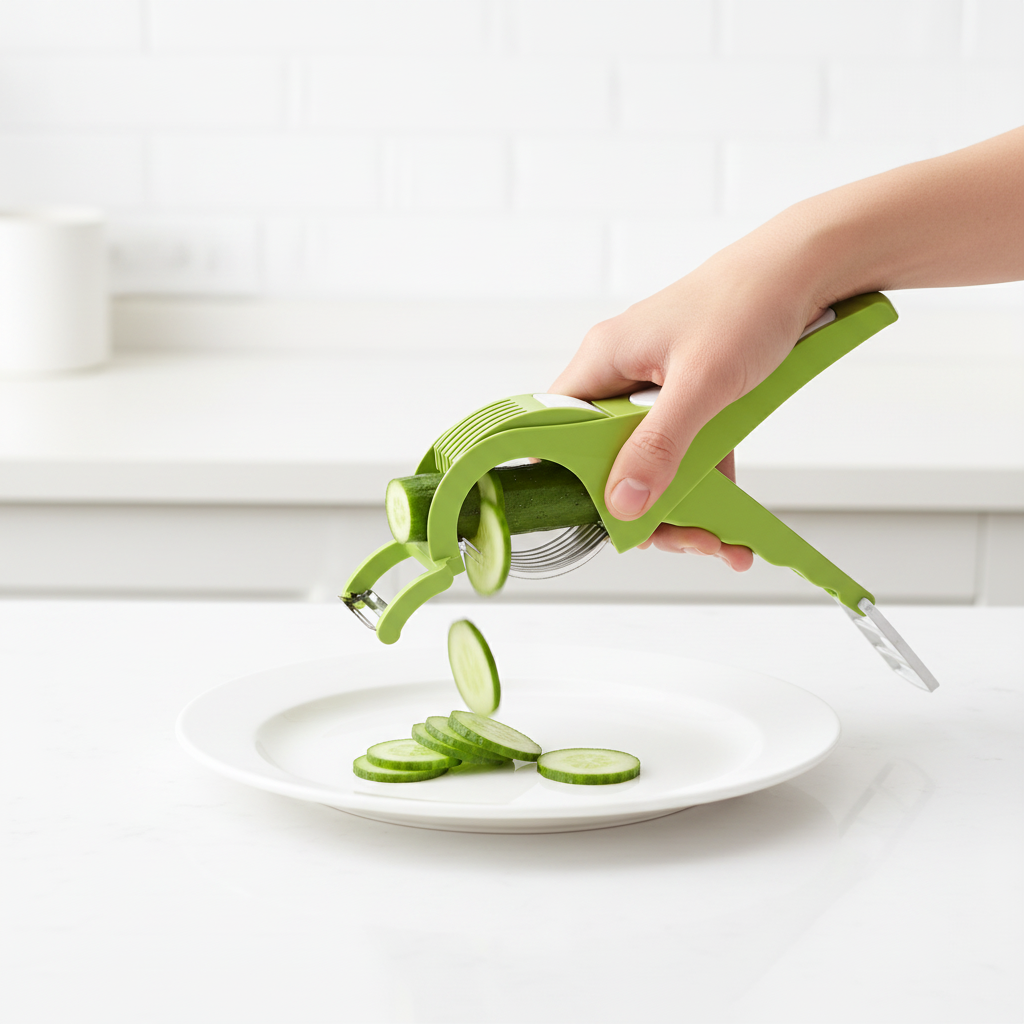 Vegetable Cutter 5 Sharp Blade with Peeler 2 in 1 - Multicolour
